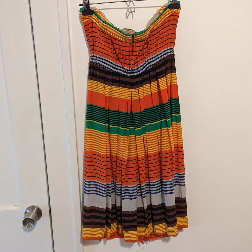 Anthropologie Plenty by Tracy Reese "Striped Stripes" Sleeveless Silk Dress - Picture 7 of 12